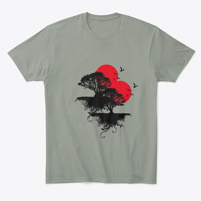 Tree and sun logo tshirt 