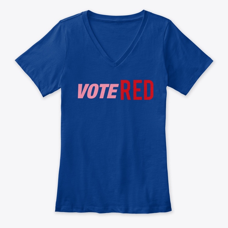 VOTE RED WOMEN'S V-NECK TEE
