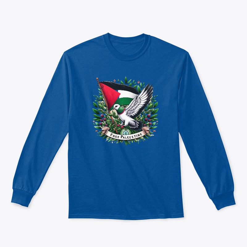 Pigeon Hold olive branch Palestine Flag