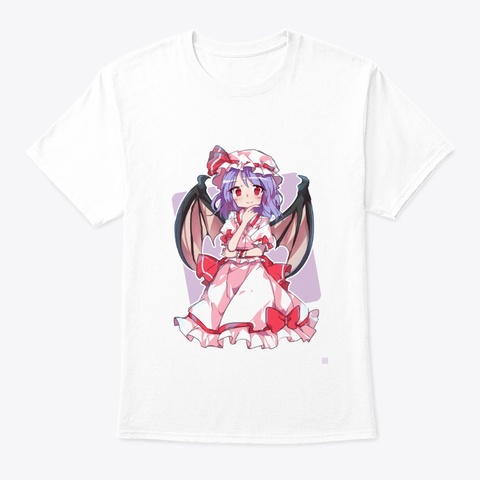 Remilia Scarlet   Anime Tee White áo T-Shirt Front