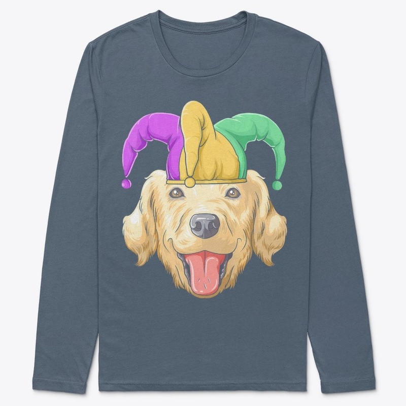 Mardi Gras Golden Retriever Carnival Hat