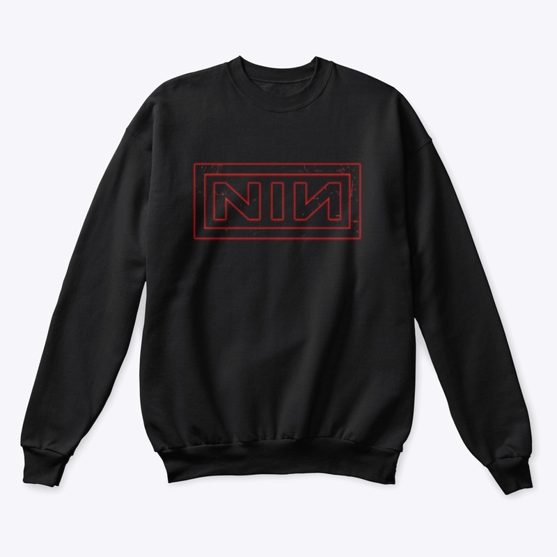 NIN - (Distressed in Neon Red)