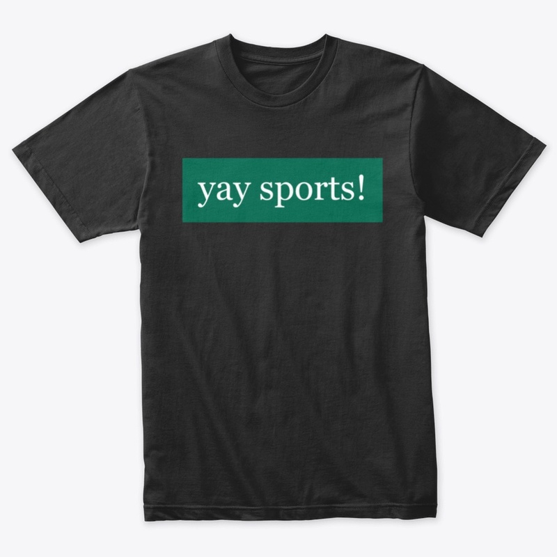 Yay Sports Written in White on Green
