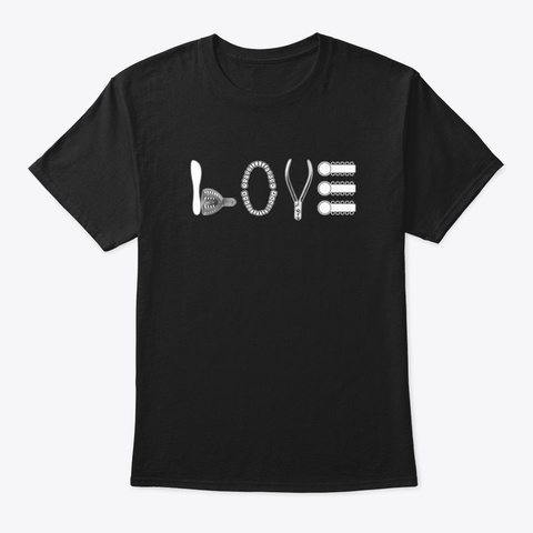 Love Dentistry   Dentist Black T-Shirt Front