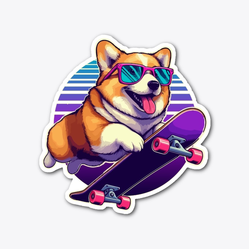 Corgi 80's skater