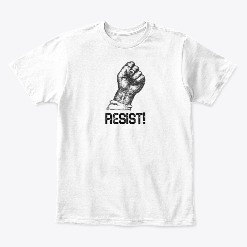 A Raised Fist with the Word Resist
