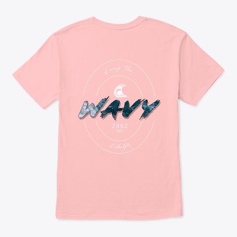 Wavy Pale Pink T-Shirt Back