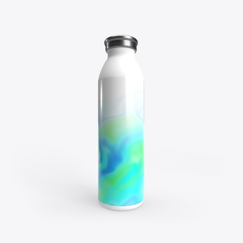 Lime/Aqua Water Marbling
