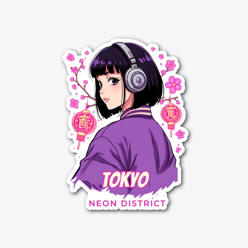 Tokyo Neon District Anime Girl