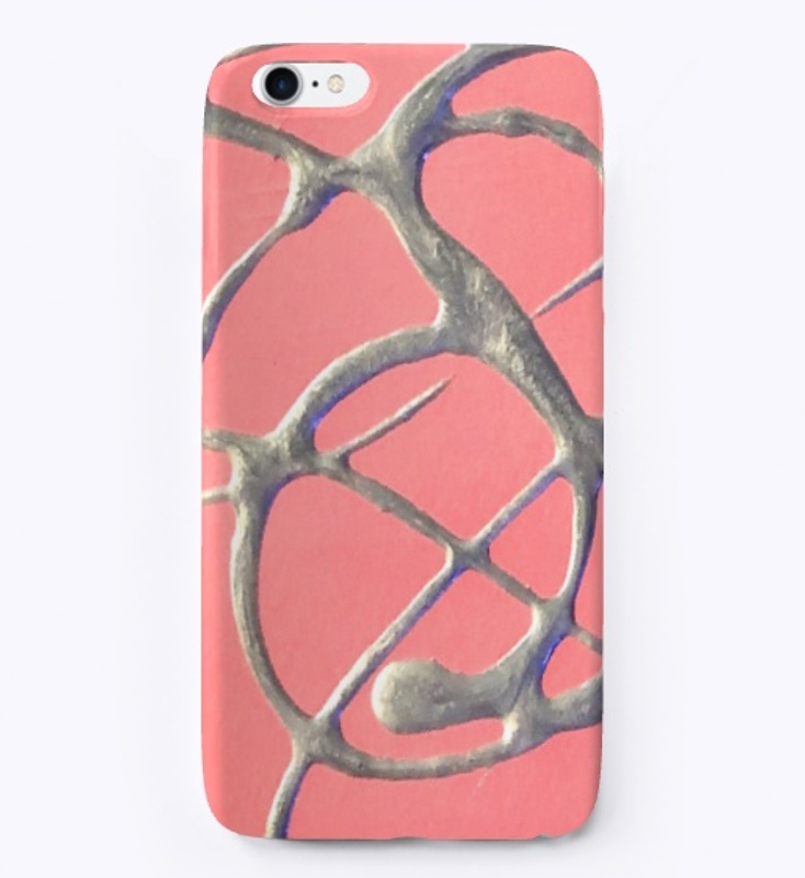 Metallic Silver on Pink