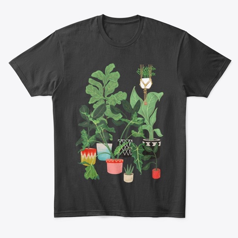 Plant Lover Black T-Shirt Front
