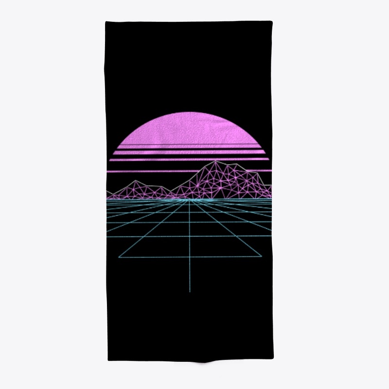 Outran Synthwave Sunset Vaporwave Grid 