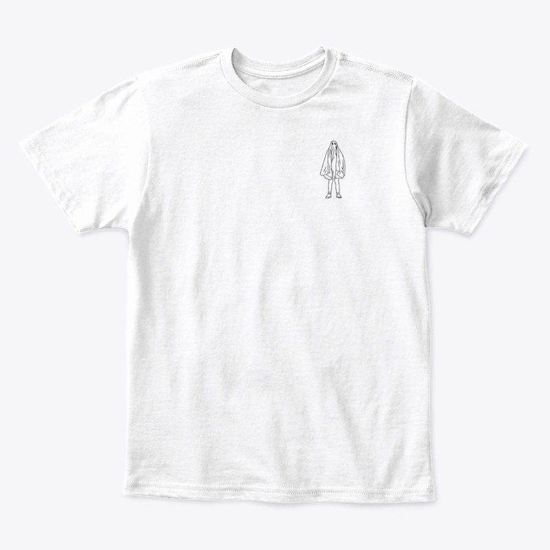 Small Icon Ghostie Black on White