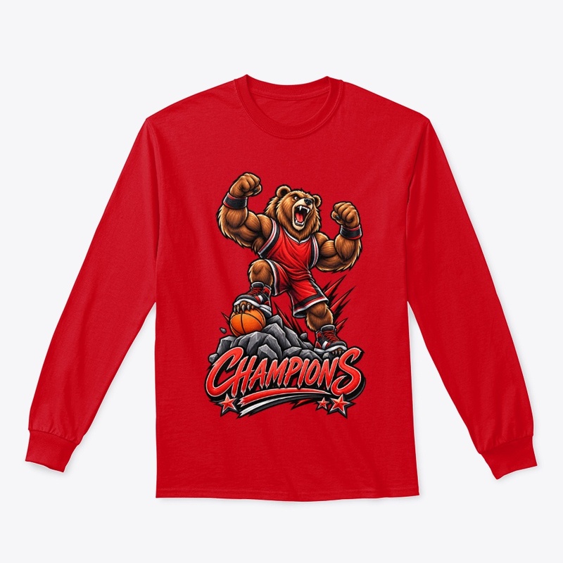 Victory Bear Basketball Mascot 