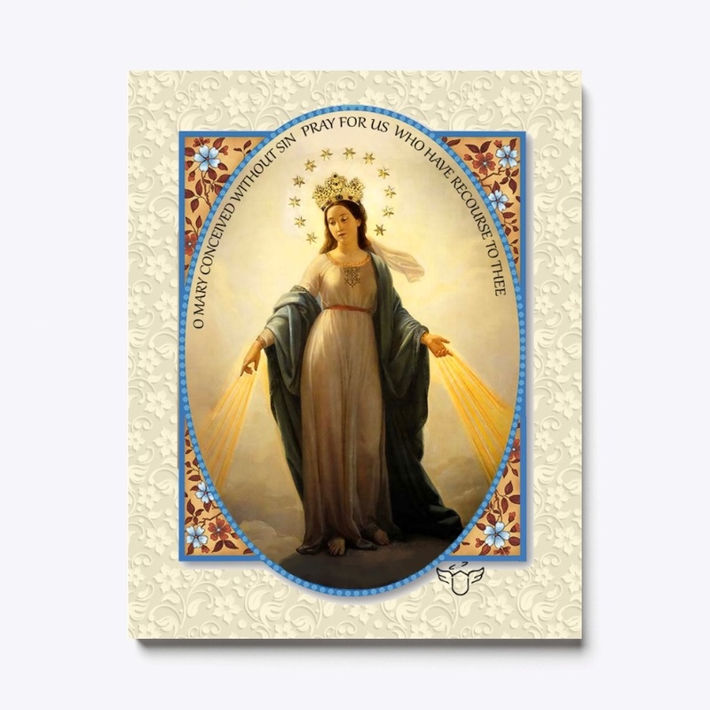 Miraculous Medal Art on Canvas