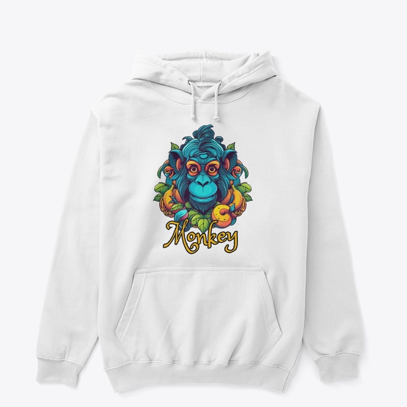 Black Blue Illustrated Monkey Adventure 