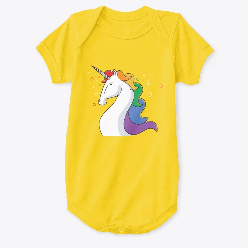 Proud Unicorn with Rainbow Mane