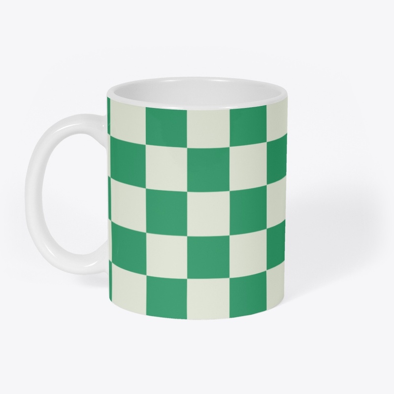 Emerald Checkerboard — Cream & Green