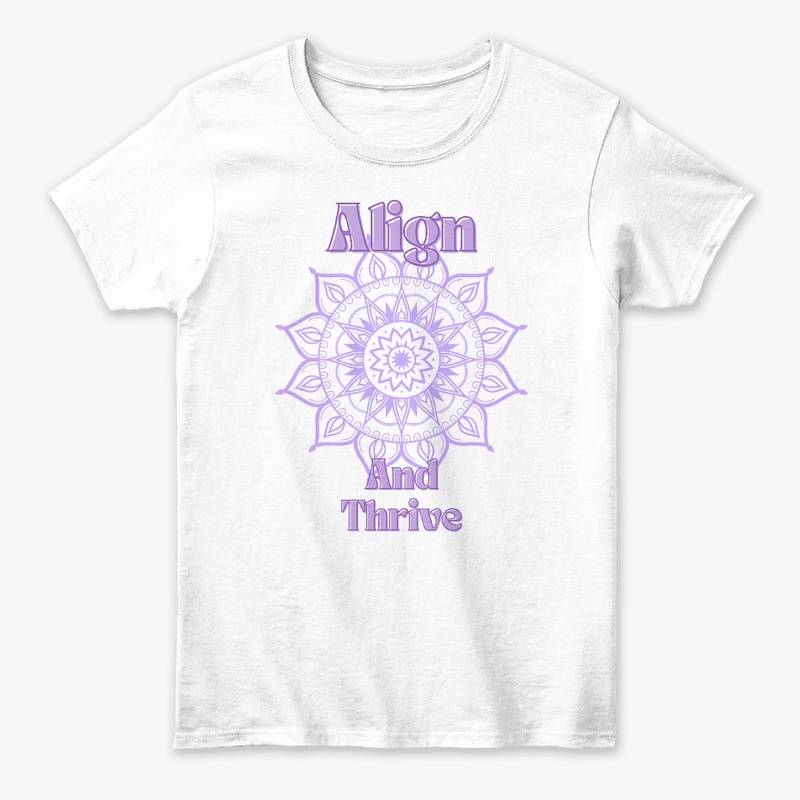 Align and thrive collection on white 