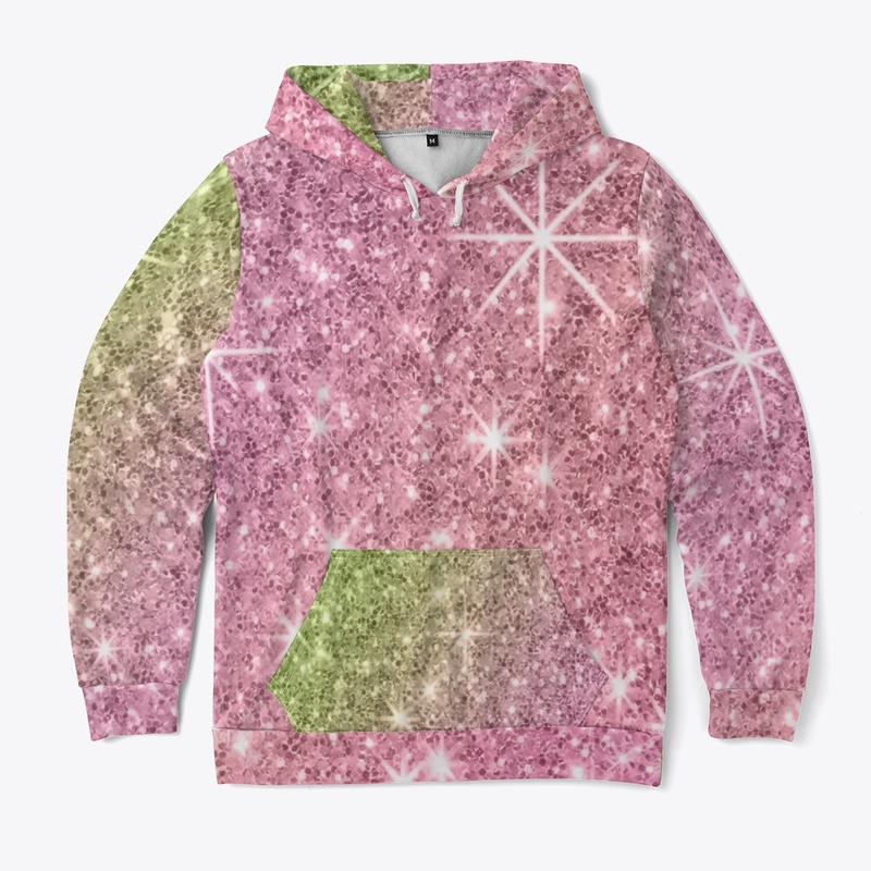 Sparkly Pink and Green 