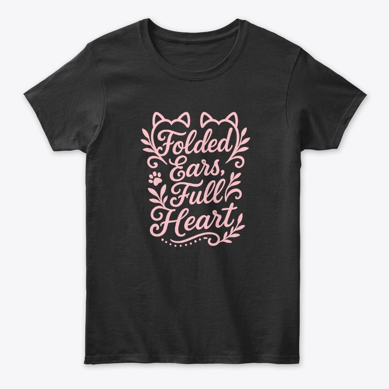 Folded Ears, Full Heart Scottish Cat Tee