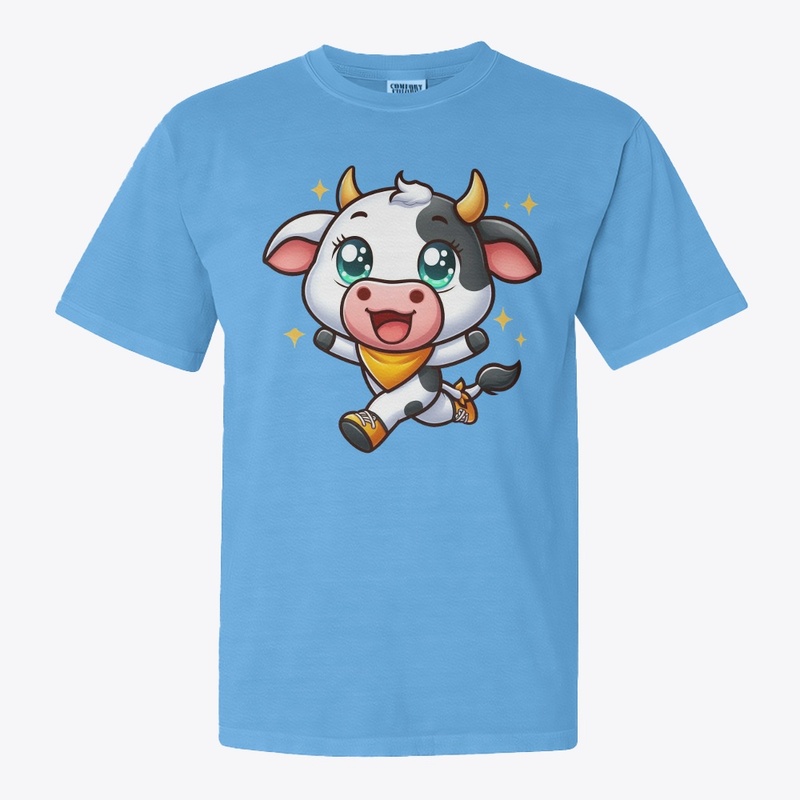 Cute cow with dance 