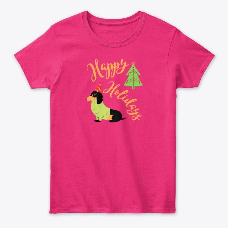 Happy Holidays Dachshund