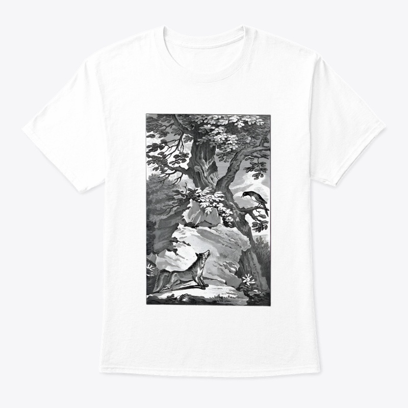 Bird and Wolf in Forest