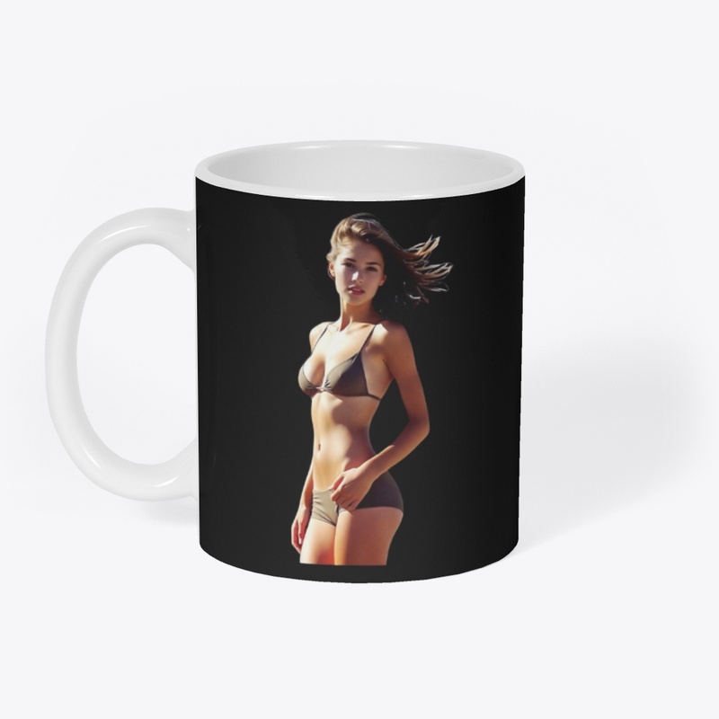 Taupe Bikini Model Sticker