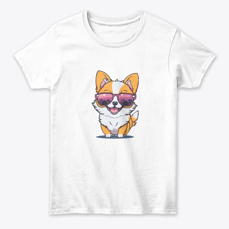 Kawaii Cute Happy Dog T-Shirt