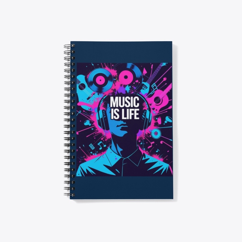 Music Is Life – Vibrant Headphone  Art