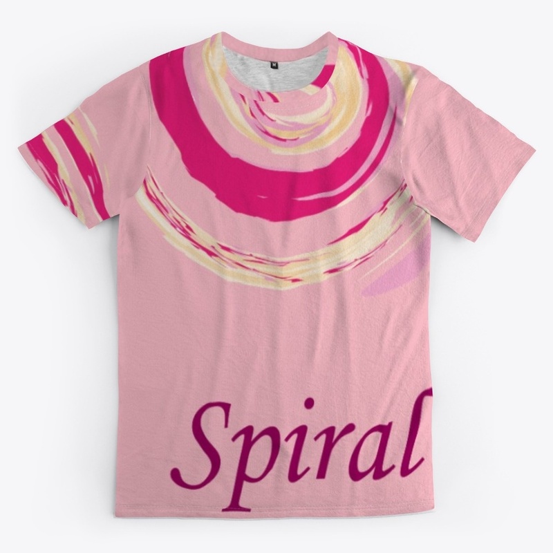 Ancient Spiral Symbol - Pink and Orange