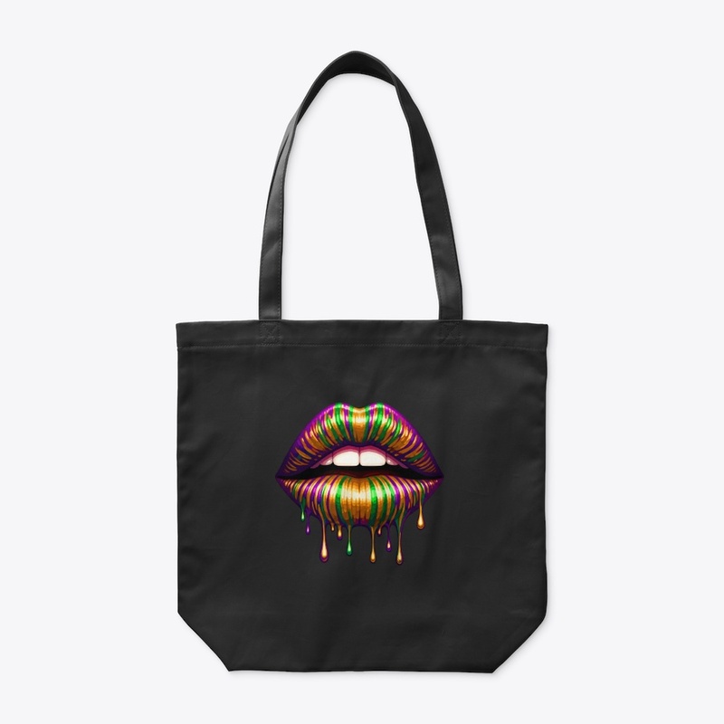 Bold Abstract Dripping Melting Lips