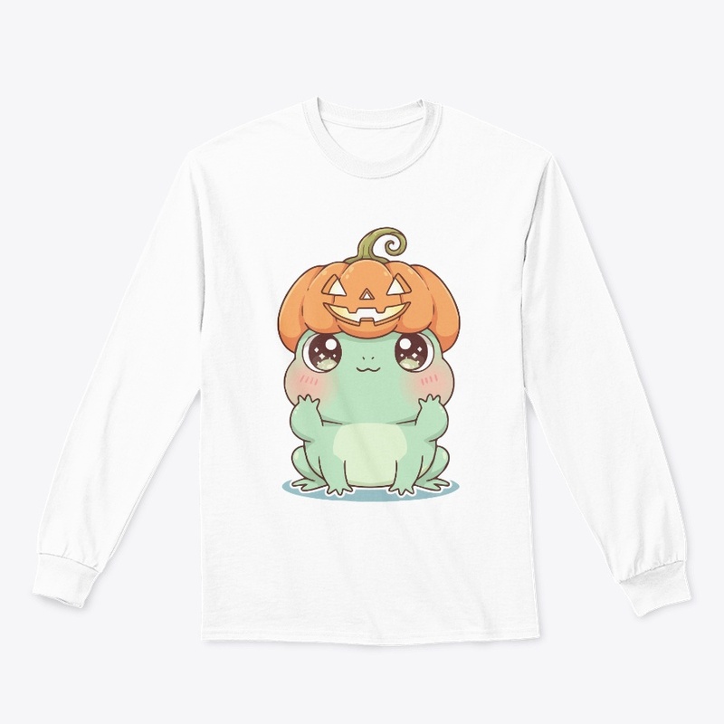 Hoppy Halloween Kawaii Pumpkin Hat Frog