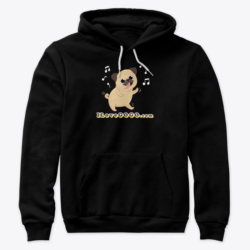 Dancing pug I Love GOGO
