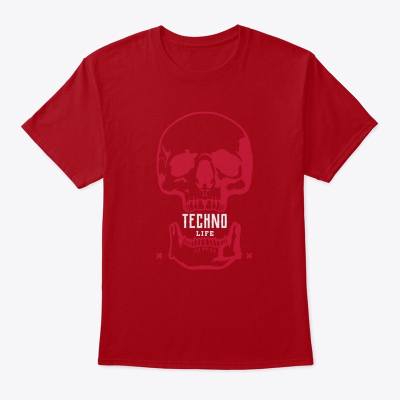 Techno Life Dance EDM Techno Skull