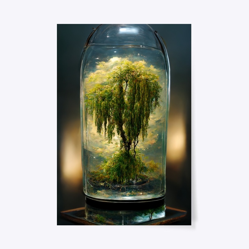 Willow Tree in Glass