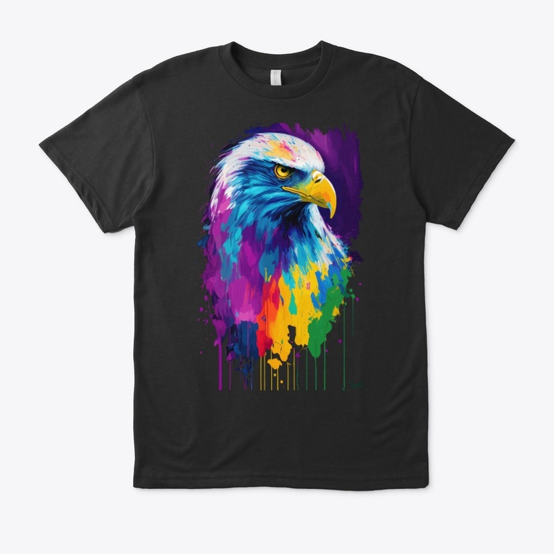 Colorful Vibrant Eagle | Rightward look