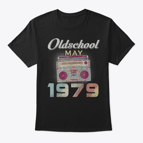 Vintage Best Of May 1979 41 Years Old Bi Black T-Shirt Front