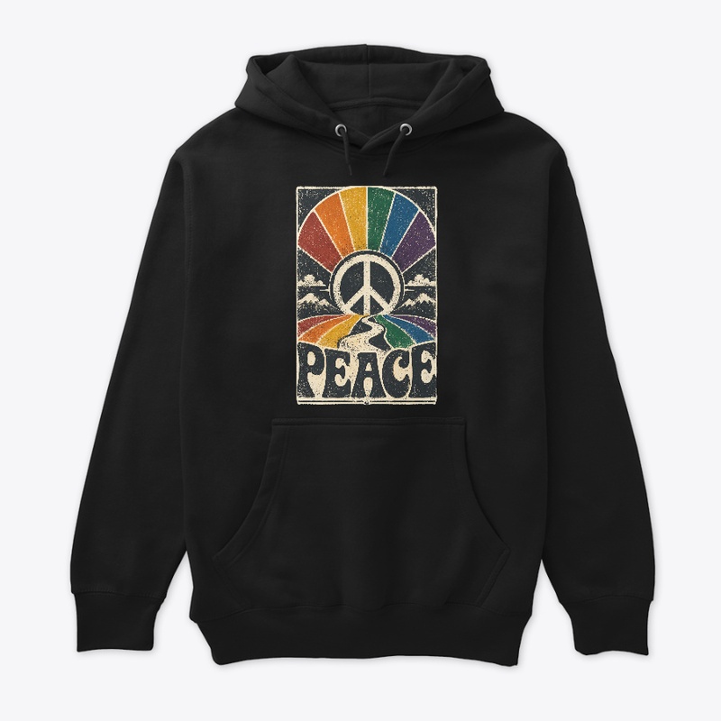 Retro Peace Sign 70s Hippie Vibes