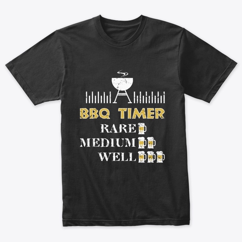 BBQ Timer Barbecue Shirt Funny Grill Gri
