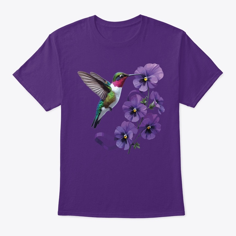 Hummingbird Purple Flowers Alzheimer 