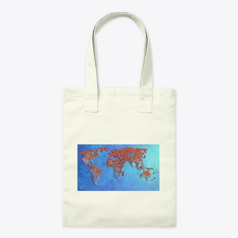 World  Map in Paper quilling design