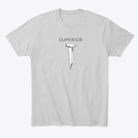 Superior / Inferior Light Heather Grey  áo T-Shirt Front