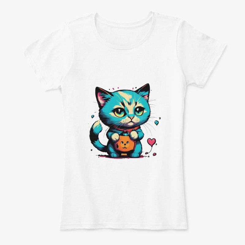 cute cat with bag 