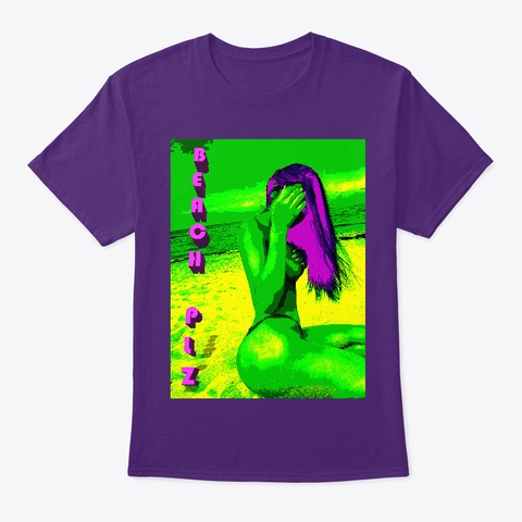 Beach Plz Purple T-Shirt Front