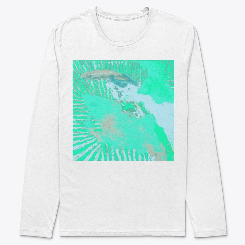 Aqua Mint Tides Abstract