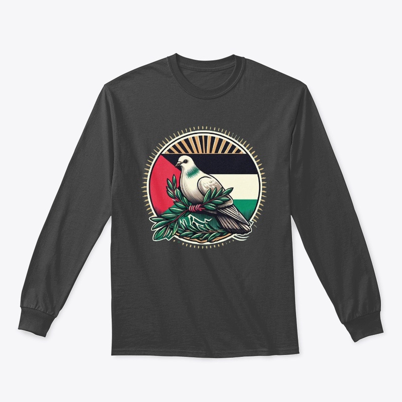 Pigeon Hold olive branch Palestine Flag