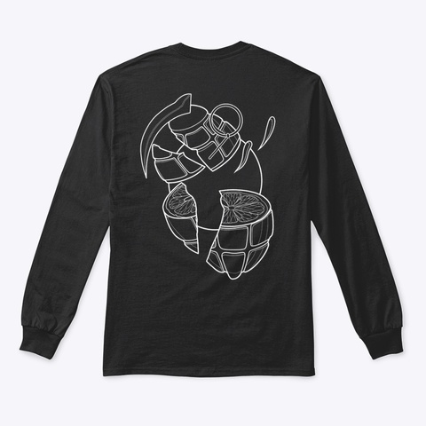 Lemon Ade Long Sleeve Black T-Shirt Back