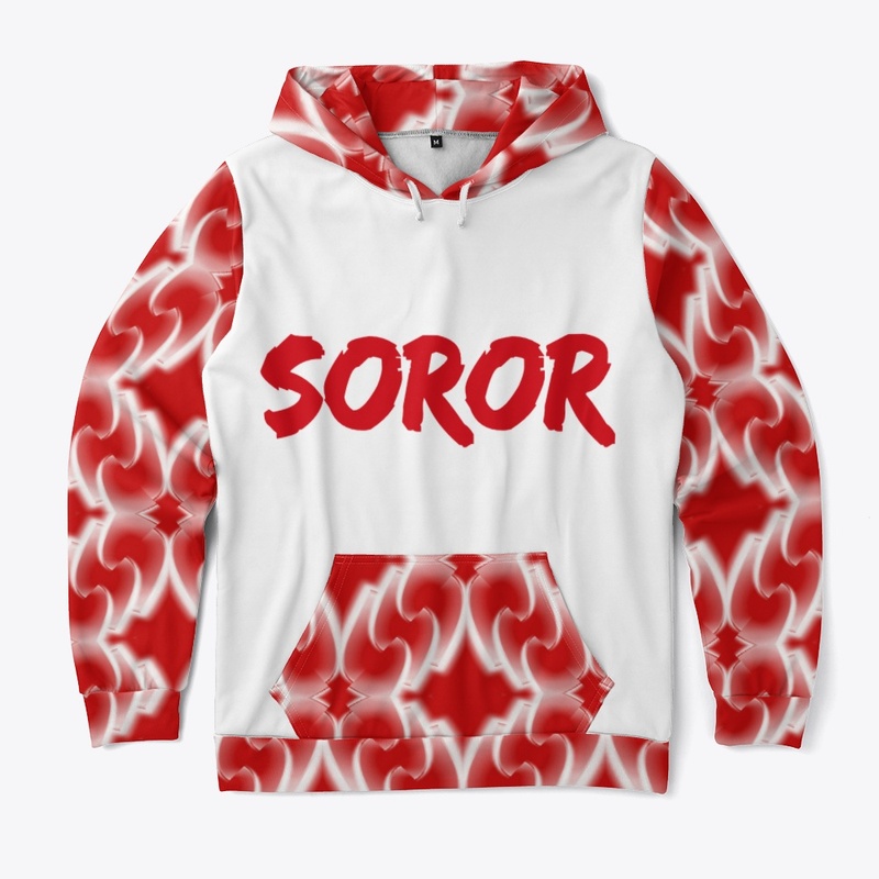 Red and White Abstract SOROR